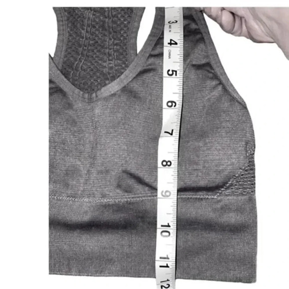FREE PEOPLE WASHED GREY LONGLINE LIGHTLY PADDED SPORTS BRA SIZE XS/S - Picture 6 of 6